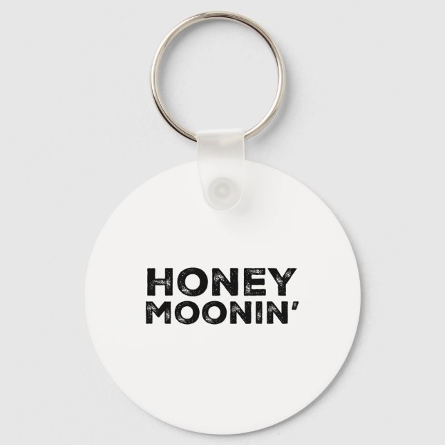 Honeymoon Vacation Couples Married Matching Honey  Key Ring (Front)