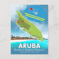 Honeymoon Vacation Memories Aruba Island Map