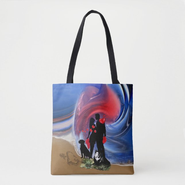 Honeymoon Valentine couple Tote Bag (Front)
