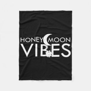 Honeymoon Vibes Bride Groom Premium Fleece Blanket