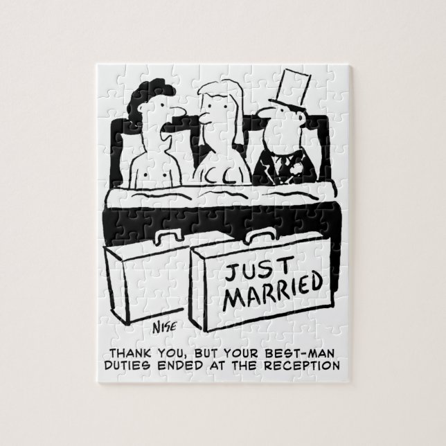 Honeymoon Wedding Night for Bride & Groom Jigsaw Puzzle (Vertical)