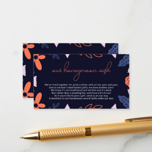 Honeymoon Wish Bridal Shower Enclosure Card