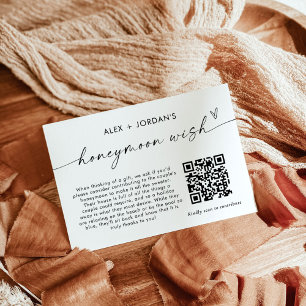 Honeymoon Wish Card   QR Code Honeymoon Fund