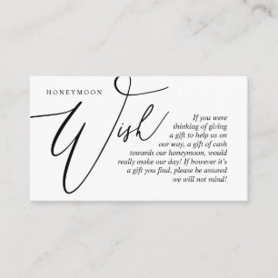 Honeymoon Wish, Cash, Modern Elegance Enclosure Card