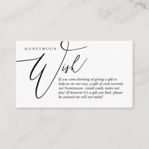 Honeymoon Wish, Cash, Modern Elegance Enclosure Card