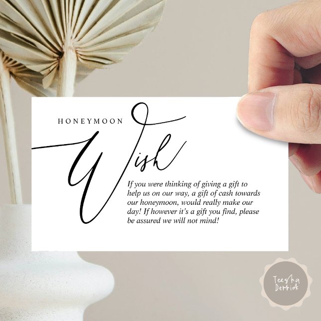 Honeymoon Wish, Cash, Modern Elegance Enclosure Card (Honeymoon Wish, Cash, Modern Elegance Enclosure Card)