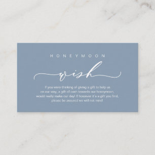 Honeymoon Wish, Modern romantic design Enclosure Card