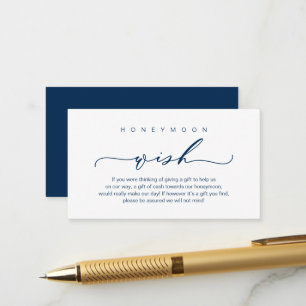Honeymoon Wish, Modern romantic design Enclosure Card