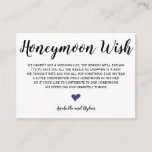 Honeymoon Wish Wedding Insert Cards<br><div class="desc">The Honeymoon Wish Wedding Insert Cards available on Zazzle are the perfect addition to any wedding invitation suite. These elegant and customisable cards allow couples to politely request monetary gifts for their honeymoon in lieu of traditional wedding gifts. The design features a simple minimalistic white background with the text "Honeymoon...</div>