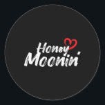 Honeymoonin - Bride Groom Couple Love Marriage Wed Classic Round Sticker<br><div class="desc">Honeymoonin - Bride Groom Couple Love Marriage Wedding</div>