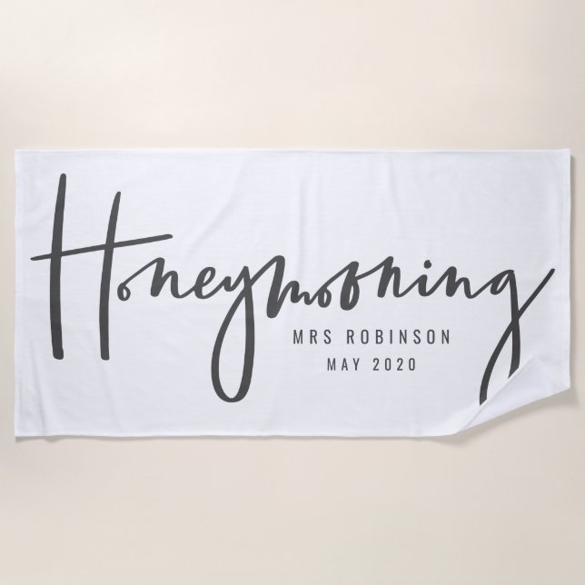 Honeymooning Beach Towel (Front)
