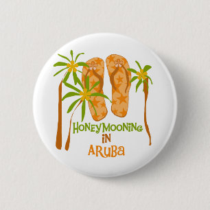 Honeymooning in Aruba 6 Cm Round Badge