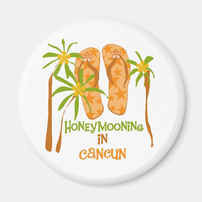 Honeymooning in Cancun Magnet (Front)