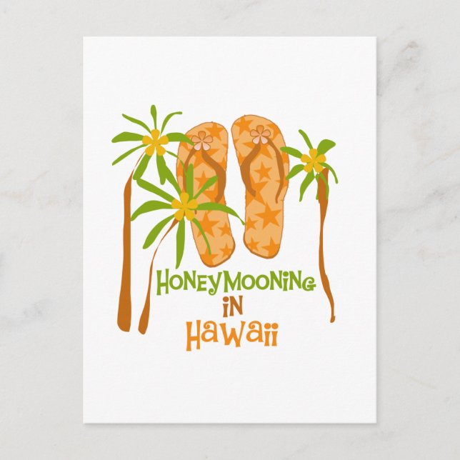 Honeymooning in Hawaii Postcard (Front)
