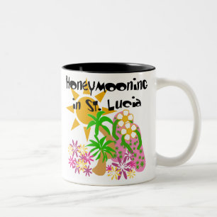 Honeymooning in St. Lucia Two-Tone Coffee Mug