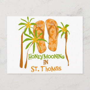 Honeymooning in St. Thomas Postcard