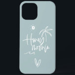 Honeymooning palm tree wedding gift beach Case-Mate iPhone case<br><div class="desc">Modern,  hand lettered script calligraphy to let everyone know this isn't just a holiday. This is your honeymoon. Part of a collection. Change the colour to customise.</div>