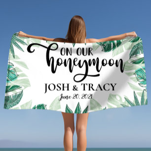 Honeymooning Vibes Honeymoon Wedding Gifts Beach Towel