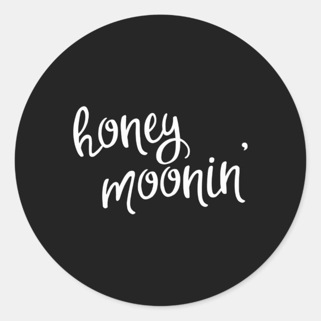 Honeymooning Wedding Honeymoon Tour Honeymoonin Fo Classic Round Sticker (Front)