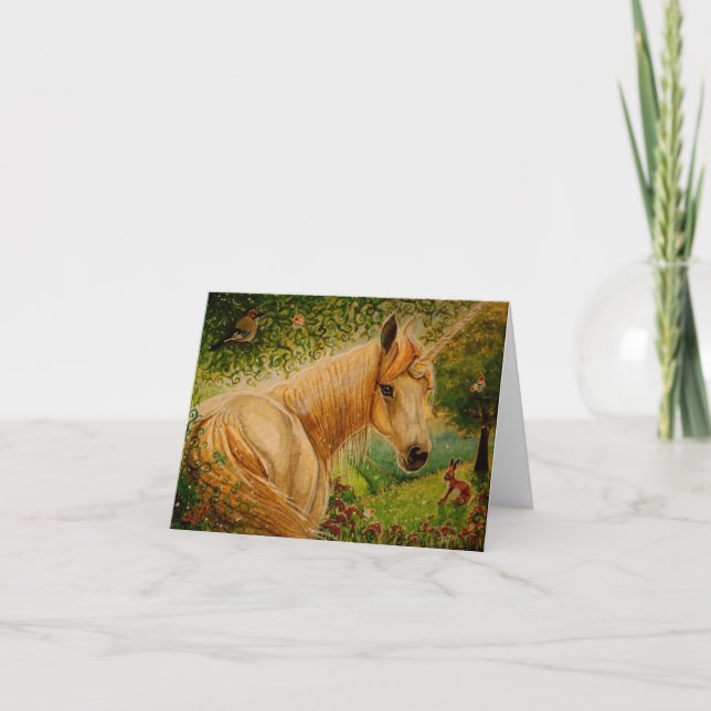 Honey's Meadow - Unicorn Notecard (Front)