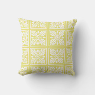 Honeysuckle Acorn and Leaf Tile Design Cushion