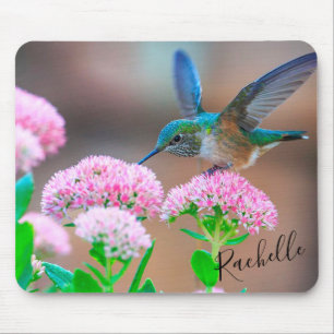 Honeysuckle and Hummingbird Mouse Mat