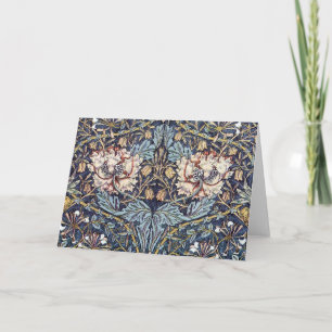 Honeysuckle Art Nouveau Flowers Greeting Card