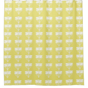 Honeysuckle Arts and Crafts Dragonflies Shower Curtain