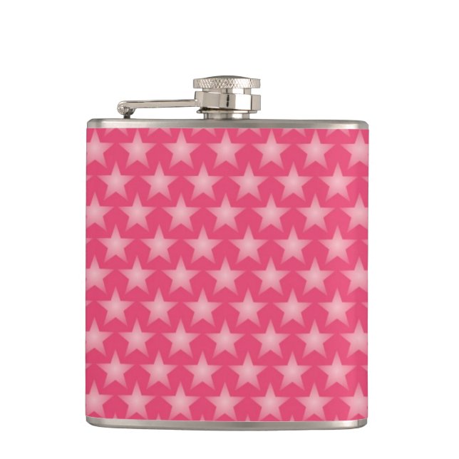 Honeysuckle background 2 hip flask (Front)