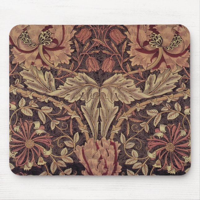 Honeysuckle by William Morris, Garden Flowers Art Mouse Mat (Front)