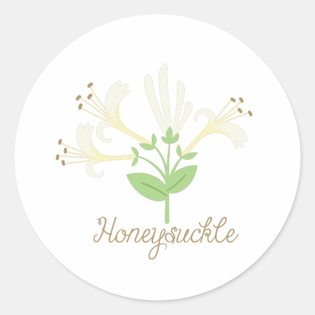 Honeysuckle Classic Round Sticker (Front)