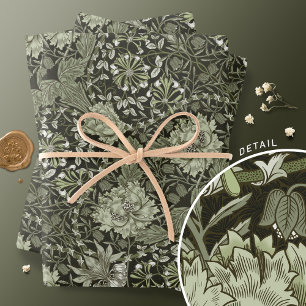 Honeysuckle Delight William Morris Larkspur Wrapping Paper Sheet