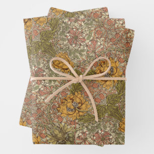 Honeysuckle Delight William Morris Larkspur Wrapping Paper Sheet