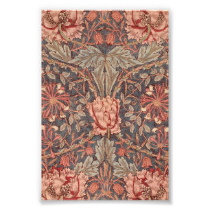 Honeysuckle, Floral Pattern by William Morris Photo Print