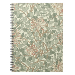 Honeysuckle Floral Wallpaper William Morris Notebook