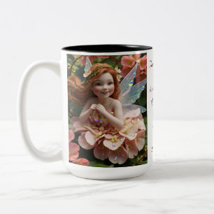 Honeysuckle Flower Fairy Two-Tone Coffee Mug