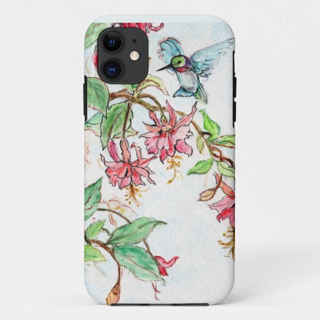 Honeysuckle Hummingbird Case-Mate iPhone Case (Back)