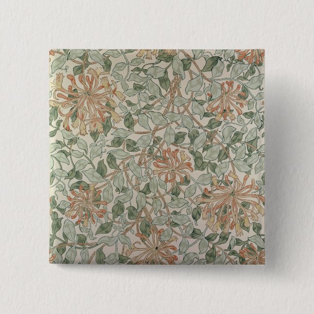'Honeysuckle II' design 15 Cm Square Badge (Front)