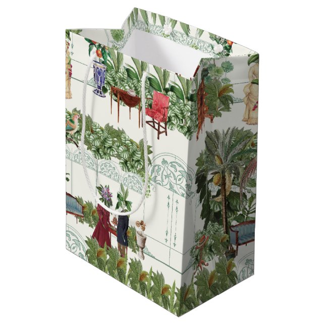 Honeysuckle in Waiting | Natural Medium Gift Bag (Back Angled)