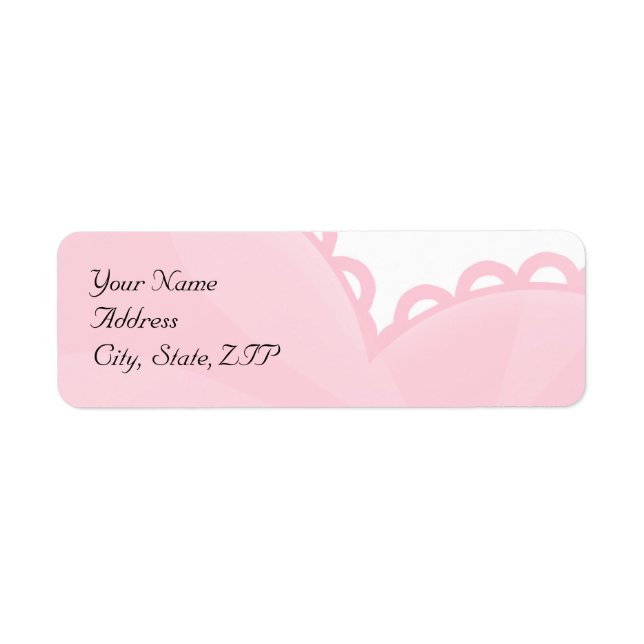 Honeysuckle Pink Fun Heart Return Address (Front)