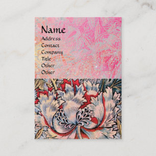 HONEYSUCKLE ,pink red white brown Business Card