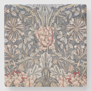 Honeysuckle Print (by William Morris) Stone Coaster