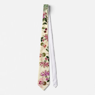 Honeysuckle Vine Botanical Floral Flowers Tie