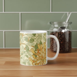 Honeysuckle Vine Greenery William Morris Coffee Mug