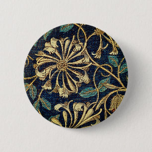Honeysuckle Vintage Floral Button