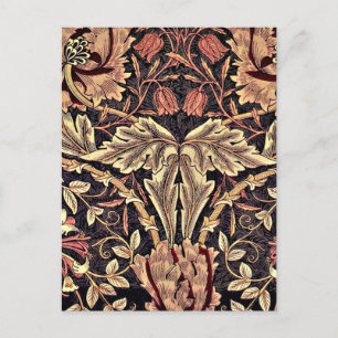 Honeysuckle, vintage floral design, postcard