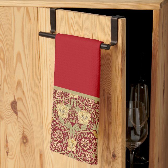 Honeysuckle William Morris  Kitchen Towel (Thirds Fold)