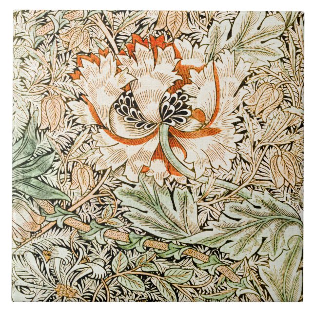 Honeysuckle, William Morris Tile (Front)