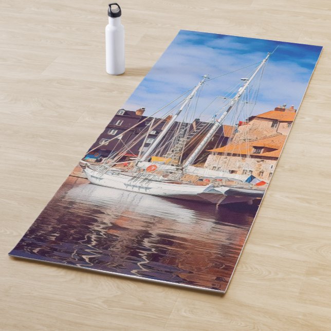 HONFLEUR - docking - old pier - panorama Yoga Mat (In Situ)