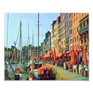 HONFLEUR - docking - view Photo Print